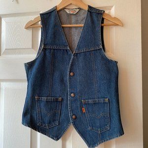 Vintage Levis organge tab demin button-up vest